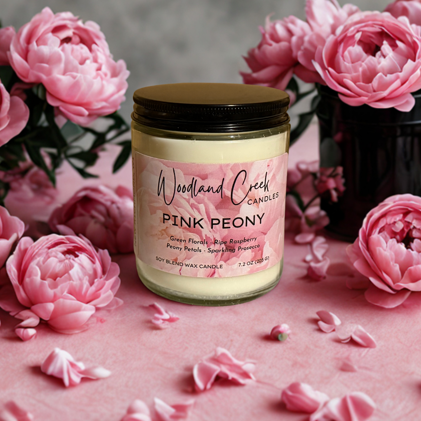 Pink Peony Soy Blend Wax Candle