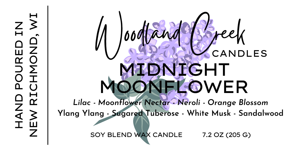 Midnight Moonflower Soy Blend Wax Candle