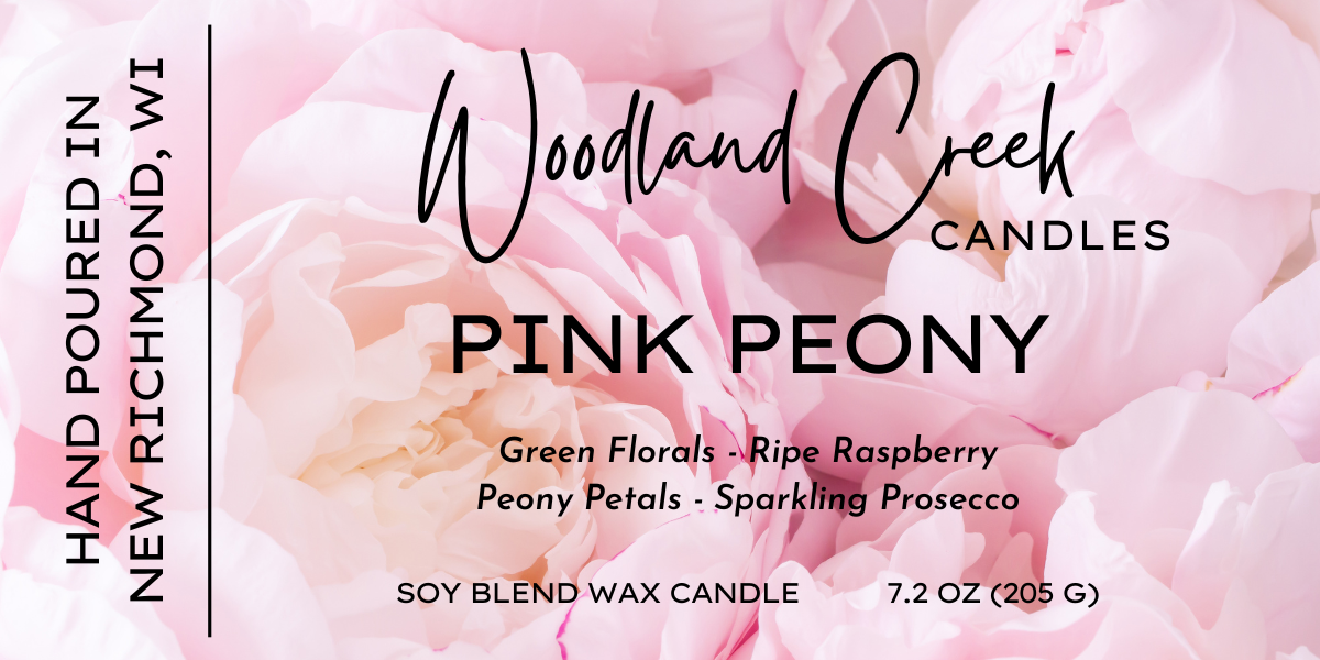 Pink Peony Soy Blend Wax Candle