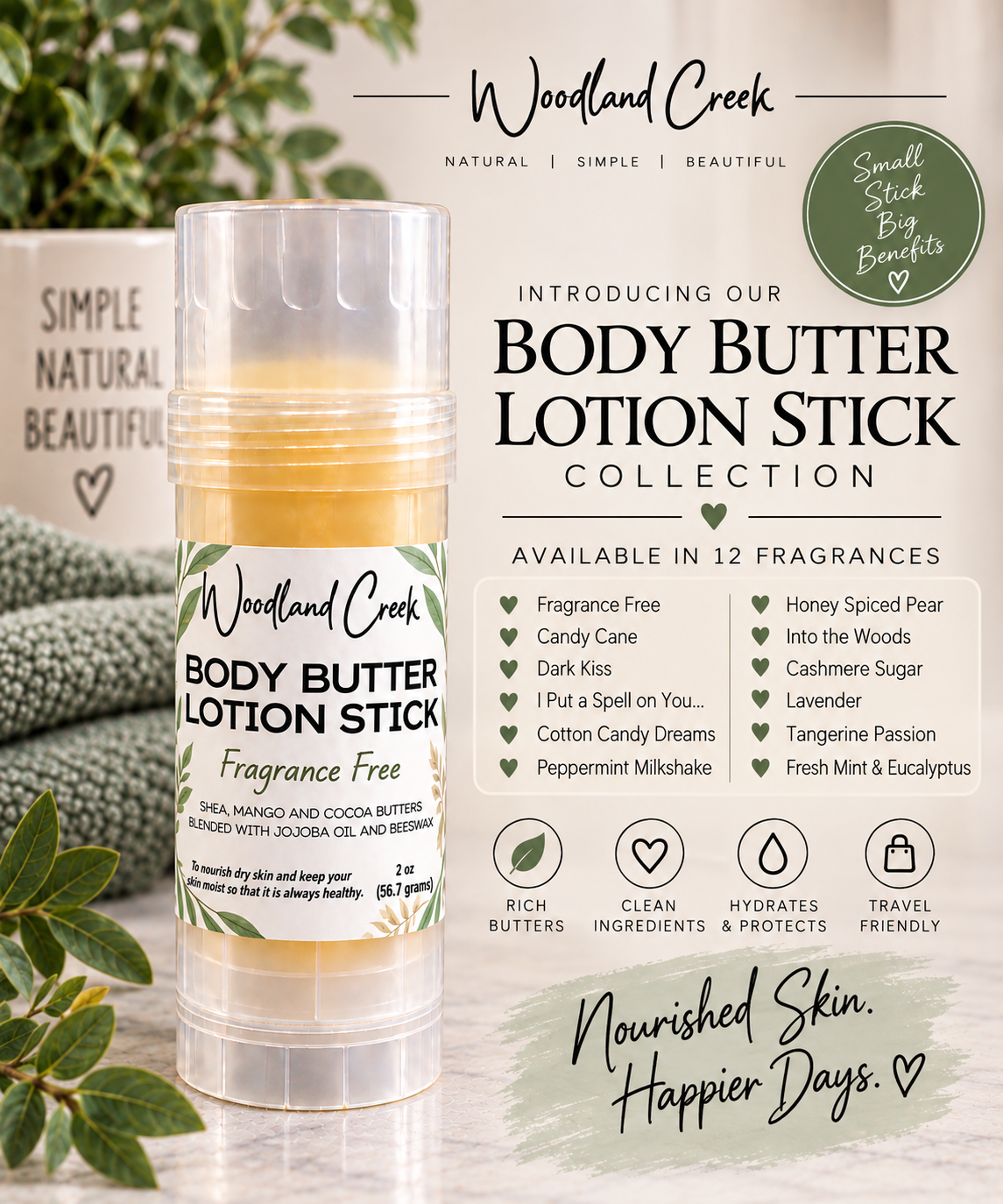 Body Butter Lotion Sticks