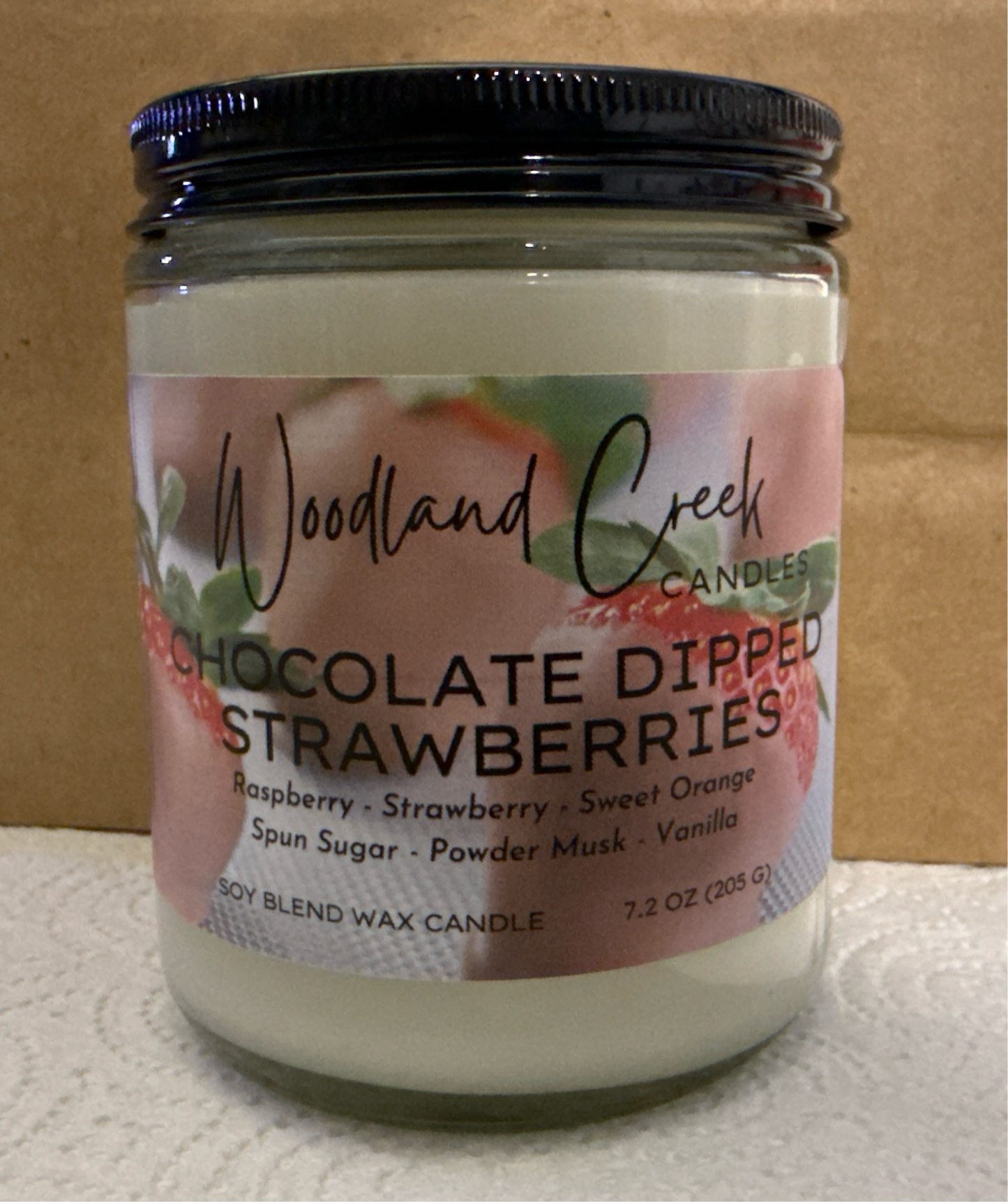 Chocolate Dipped Strawberries Soy Blend Wax Candle