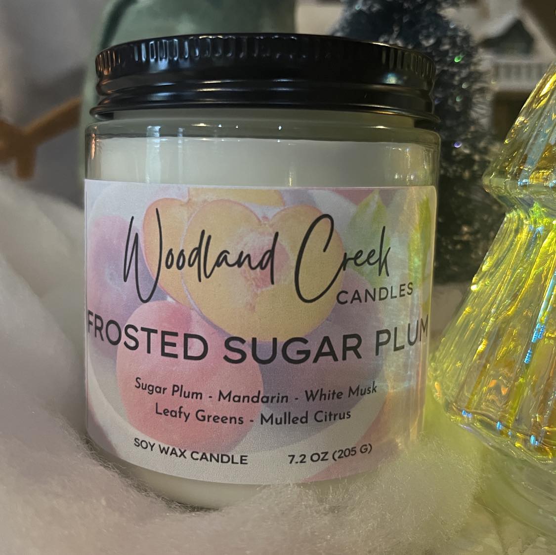 Frosted Sugar Plum Soy Blend Wax Candle