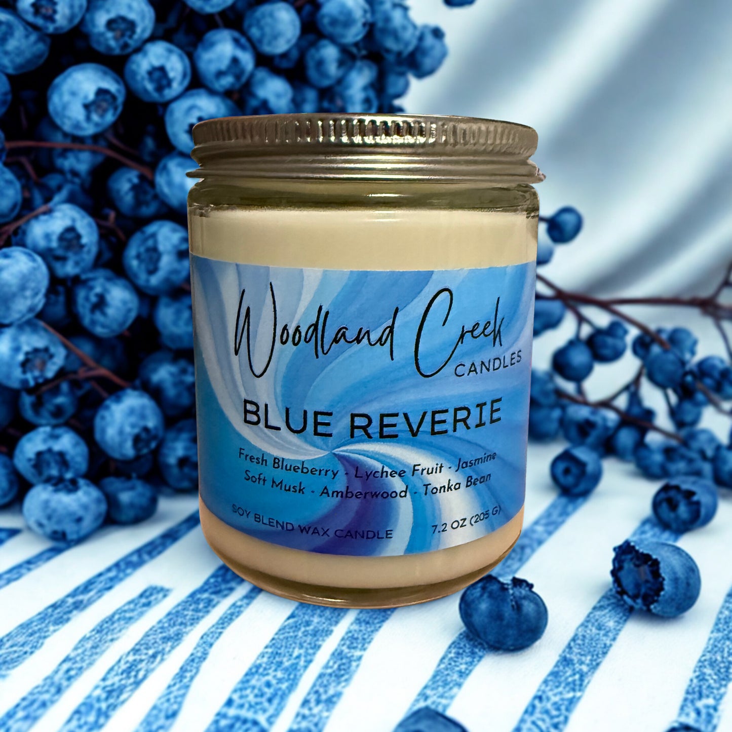Blue Reverie Soy Blend Wax Candle