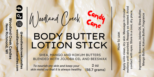 Candy Cane Body Butter Lotion Stick