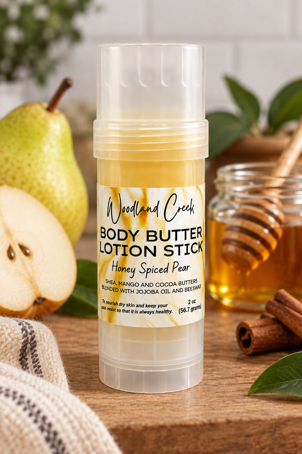 Honey Spiced Pear Body Butter Lotion Stick