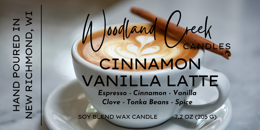 Cinnamon Vanilla Latte Soy Blend Wax Candle