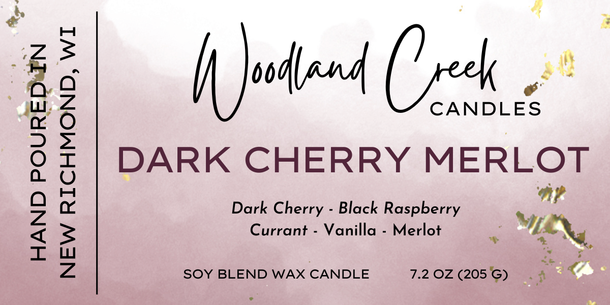 Dark Cherry Merlot Soy Blend Wax Candle