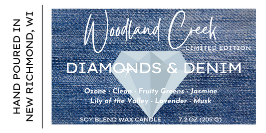 Diamonds and Denim Soy Blend Wax Candle **LIMITED RELEASE**