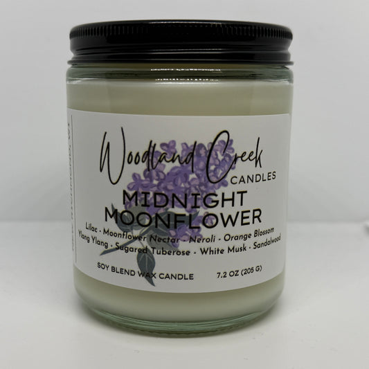 Midnight Moonflower Soy Blend Wax Candle