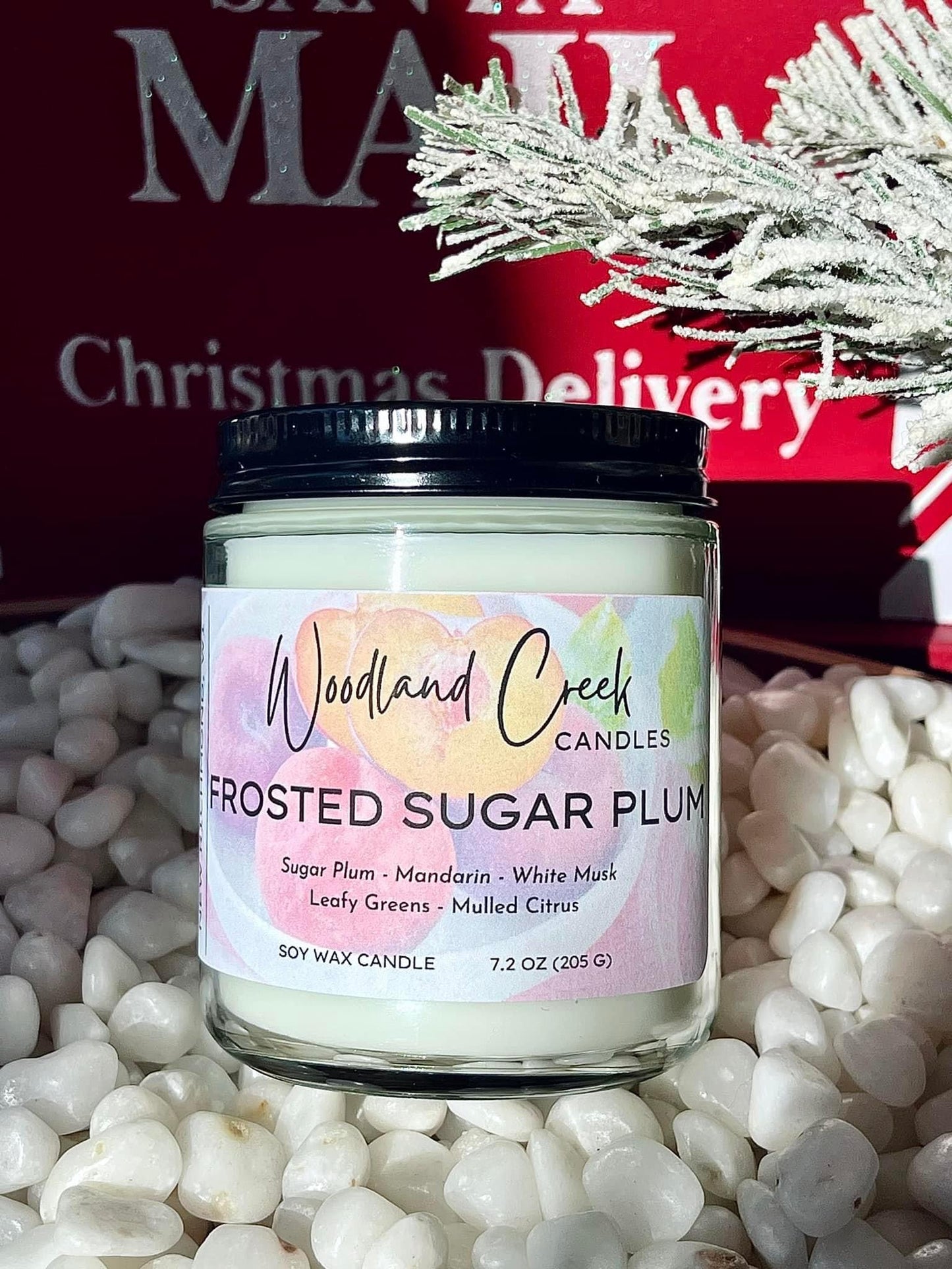 Frosted Sugar Plum Soy Blend Wax Candle