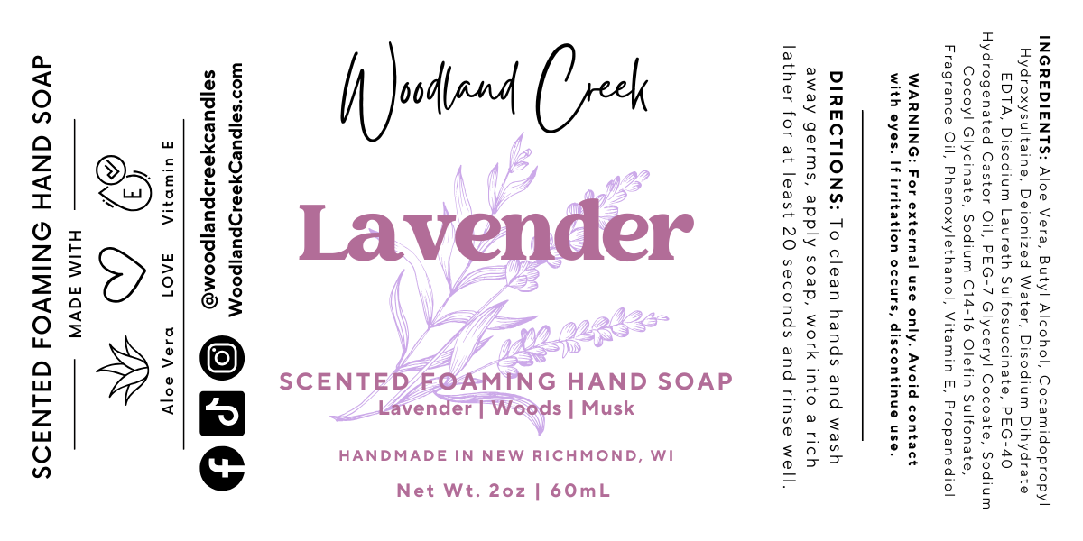 Lavender Scented Foaming Hand Soap