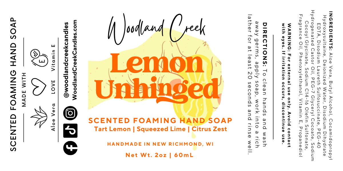 Lemon Unhinged Scented Foaming Hand Soap