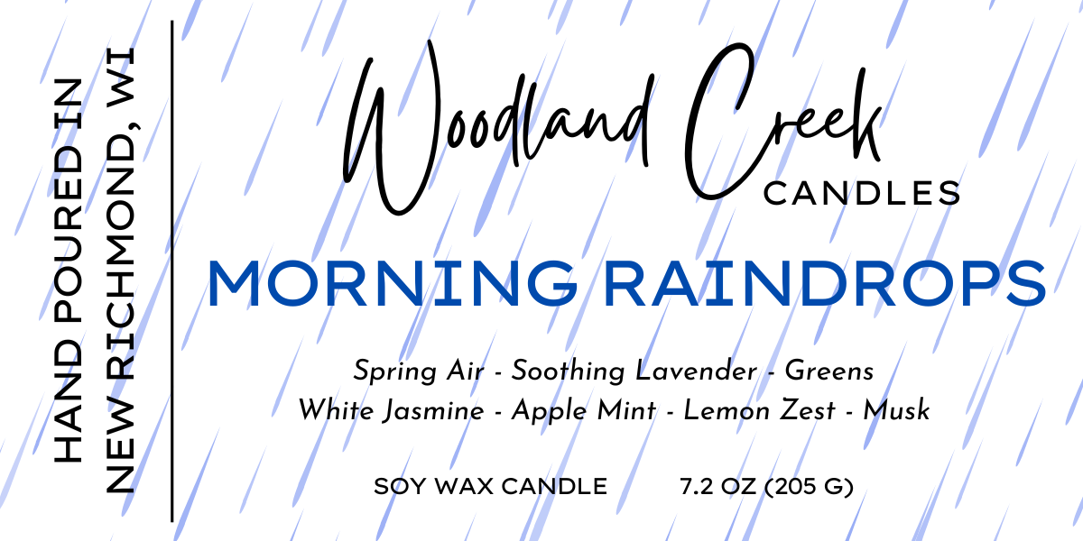 Morning Raindrops Soy Wax Candle