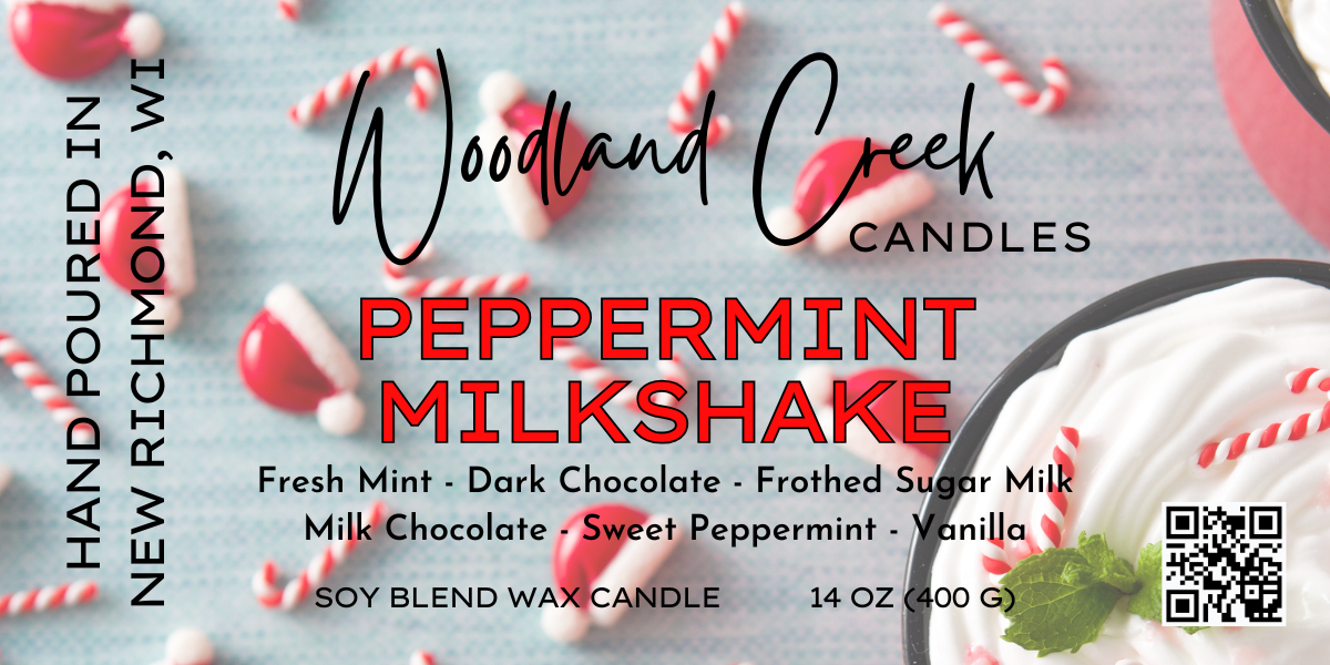 Peppermint Milkshake Soy Blend Wax Candle (14 ounce)