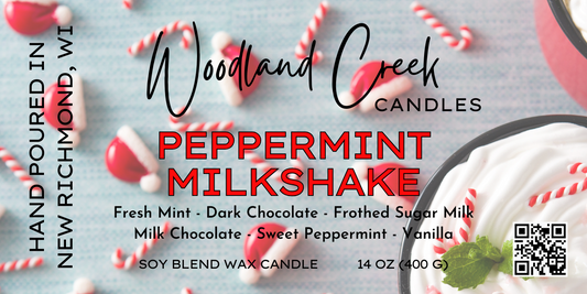 Peppermint Milkshake Soy Blend Wax Candle (14 ounce)