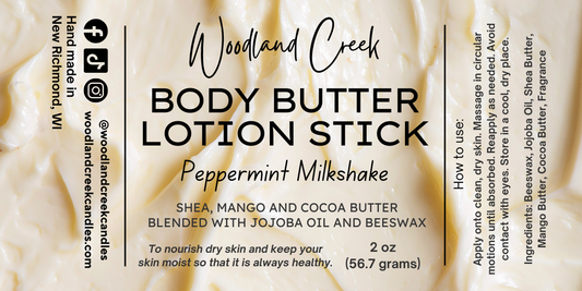 Peppermint Milkshake Body Butter Lotion Stick