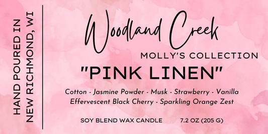 Pink Linen Soy Blend Wax Candle