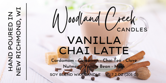 Vanilla Chai Latte Soy Blend Wax Candle