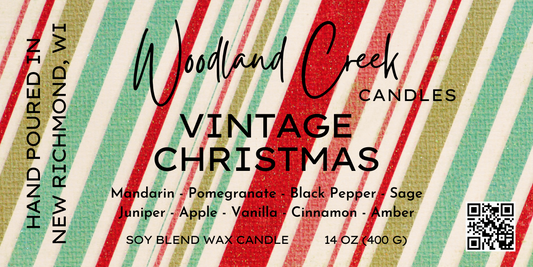 Vintage Christmas Soy Blend Wax Candle (14 ounce)