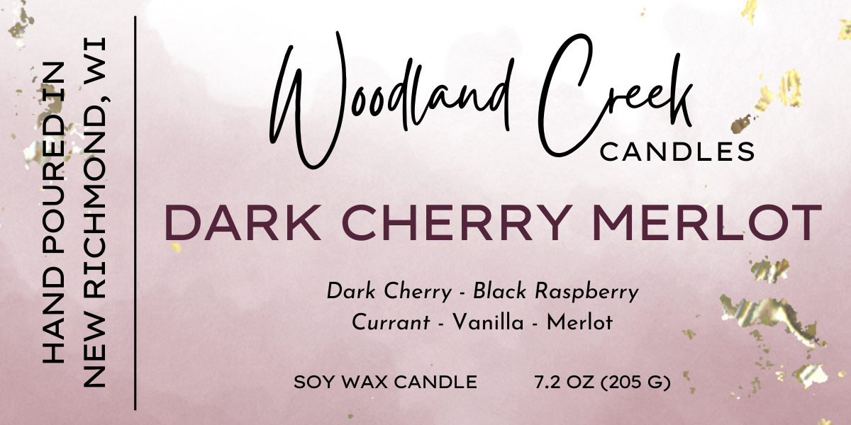 Dark Cherry Merlot Soy Wax Candle