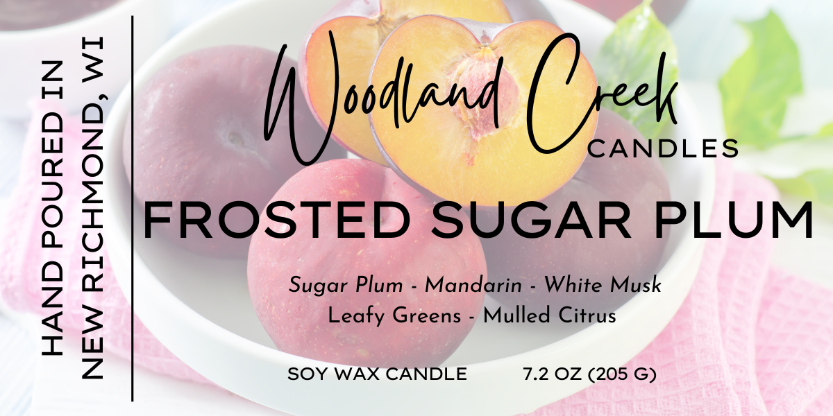 Frosted Sugar Plum Soy Blend Wax Candle