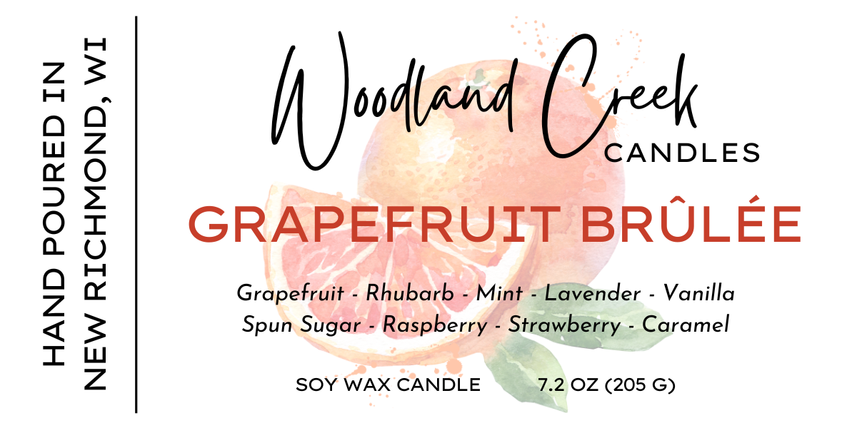 Grapefruit Brulee Soy Wax Candle