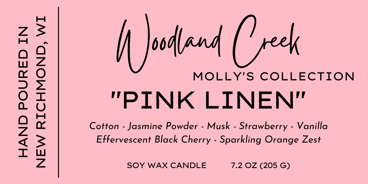 Pink Linen Soy Wax Candle