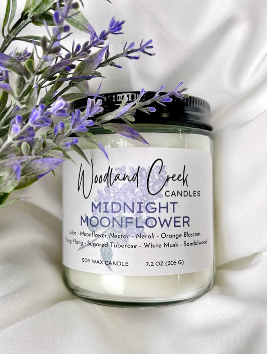 Midnight Moonflower Soy Wax Candle